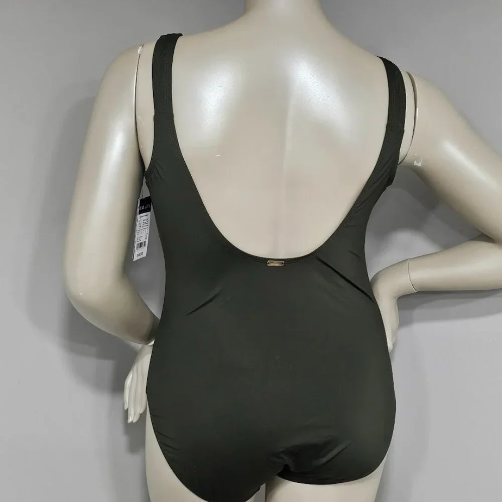 Lauren Ralph Lauren Plus Lace-up One-Piece Swimsuit - Picture 4 of 9